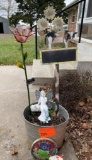 Angel, Cow, Flower, Frog & Bucket Outdoor Decor.