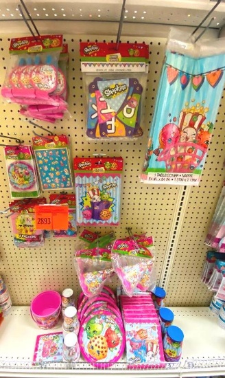 3 SHOPKINS 8 12" BLLNS 2S 3 SHOPKINS FOIL BLLN 18" PKG 5 SHOPKINS 9" PLT 5 SHOPKINS 9OZ CUP 1