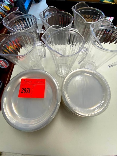 6 Clear 7" Plastic Plt 4 Clear 9" Plastic Plt 6 Clear 60oz Pitchers