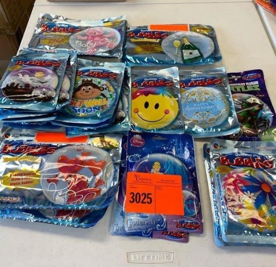1 Teenage Mutant Ninja Bubble 22" 10 22" Spooky Ghost Bubble Balloon 1 24" Dbl Bubble Champagne 2