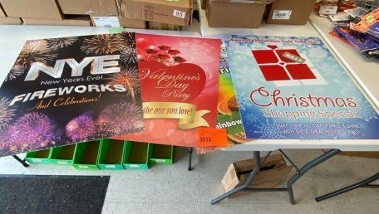 28 Large Heavy duty Double sided Seasonal Sale hanging posters