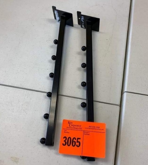 6 Slat wall hanging poles