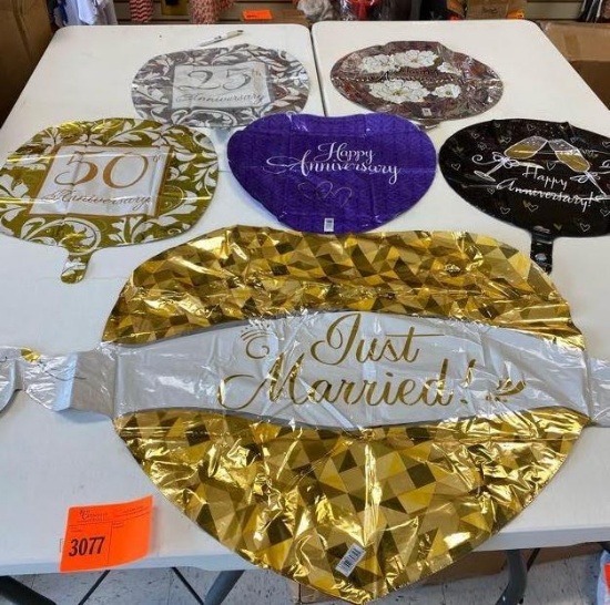 10 Damask Happy Anniversary 18" (57) 4 Gold Elegant Scroll 50th Anniversary 18" (60) 3 Happy