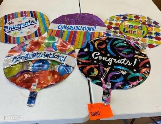8 CONGRATS BALLOONS 18" (78) 2 Congrats Stars/Stripes 18" (80) 4 Congrats Streamers 18" (79) 5