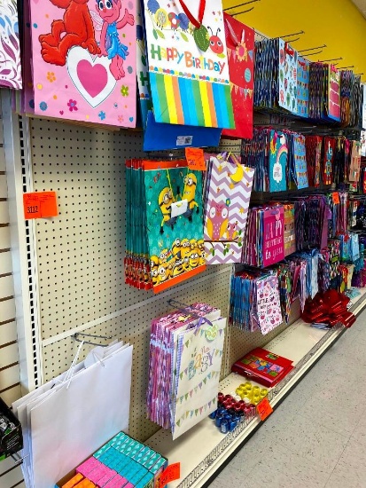 Wall Pegboard Shelving 84" Tall x 48" wide. 7 continuous sections for a total length of 28ft.