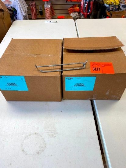 2 boxes New flip scan style wire 8" pegboard hooks. Total 200 hooks