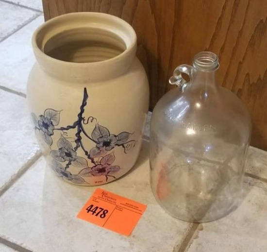 1 Gallon Glass Jug & Large Canister