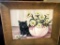 Cat Picture with Wooden Frame