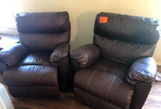 2 Reclining Leather Chairs