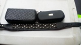 Studded and spiked collar, wallet and other case