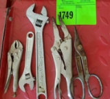 Hand tools, crescent wrenches, vise grips and snips