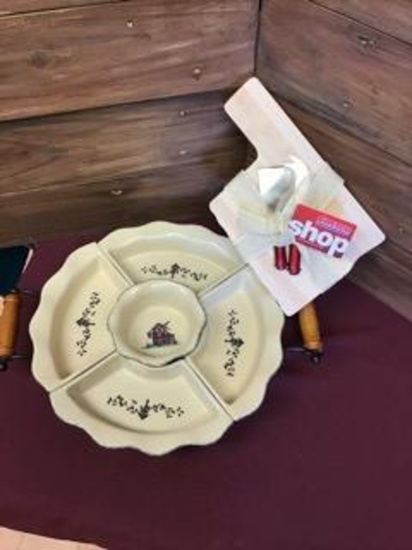 Oklahoma Cheese Board and decorative Appetizer Dish and a $25 Costco Gift Card.