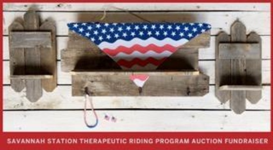 American Flag rustic shelf & More