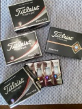 Titleist Pro V1X (3 boxes) and Pro V1 (1 box) golf balls.