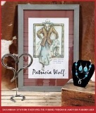 Patricia Wolf frame, heart and necklace