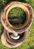 3 Old Dodge Wheels and Tires 4.75/5.00