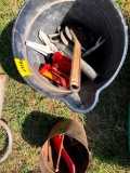 1 Bucket with Assorted Tools and can with Tools
