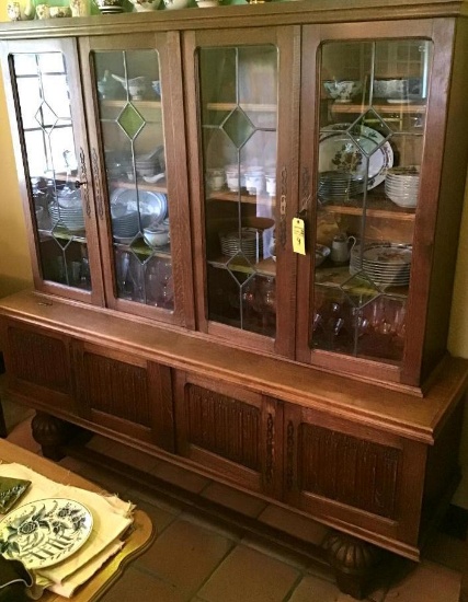 China Hutch, 83in. x 79in. x 21in.