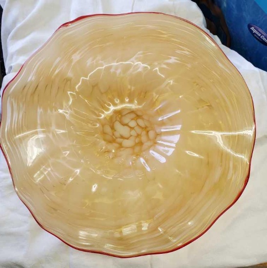 Decorative Glass plate for centerpiece or wall hanging
