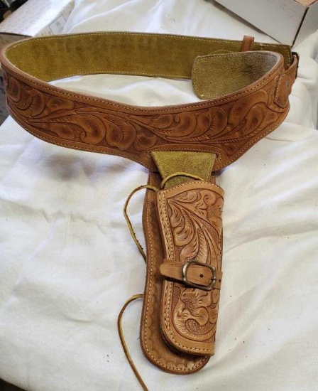 Leather belt holster