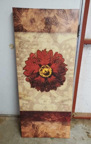 Wall art- Red flower