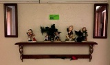 Wall Shelf, Mirror, Figurines