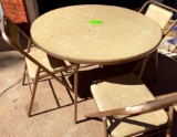 Folding Table and Three Chairs