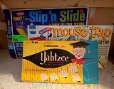 Slip N Slide, Yahtzee and Mouse Trap Games
