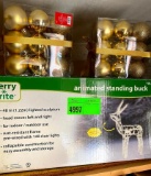 Christmas Bulbs, Metal Deer with Lights