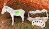 Donkey and Wagon Planter