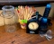 Clock, Studio Pencils, Mason Jar, Flashlights, Glass Jar