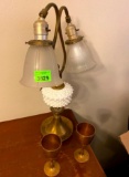 Lamp, 2 Goblets