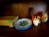 Plates, Vase, Clock, Wooden Box