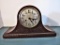 VINTAGE LARGE FOREIGN MANTEL CLOCK OAK CASED