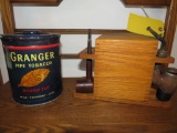 VINTAGE OLD ANTIQUE Granger Pipe Tobacco Tin, Tobacco box, and pipes