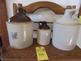 VINTAGE MOONSHINE JUGS-SET OF 3