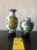 ANTIQUE CHINESE CLOISONNE VASE AND URN