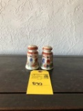 ANTIQUE HAND PAINTED SALT AND PEPPER