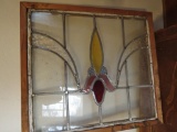 VINTAGE/ANTIQUE STAIN GLASS LEAD WINDOW