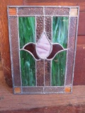 VINTAGE/ANTIQUE STAIN GLASS LEAD WINDOW