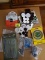 Misc bundle of cushion felt pads small eye bolts and wire for hanging things. Needle file set and