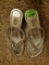 Silver Bling flip flops heels sz 7