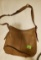 Tan handbag with shoulder strap