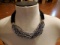 Beaded silver and black necklace