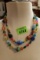 Beaded necklace in bright spring like colors