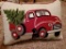 Truck and Christmas Tree Pillow