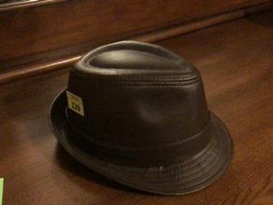 Brown Leather Hat