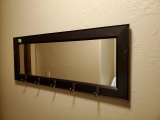 Wall Mirror with Coat Hooks
