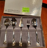 International Silver company 5 pc Snack set-stainless