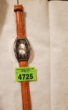 Bijous Terner Watch with orange leather band